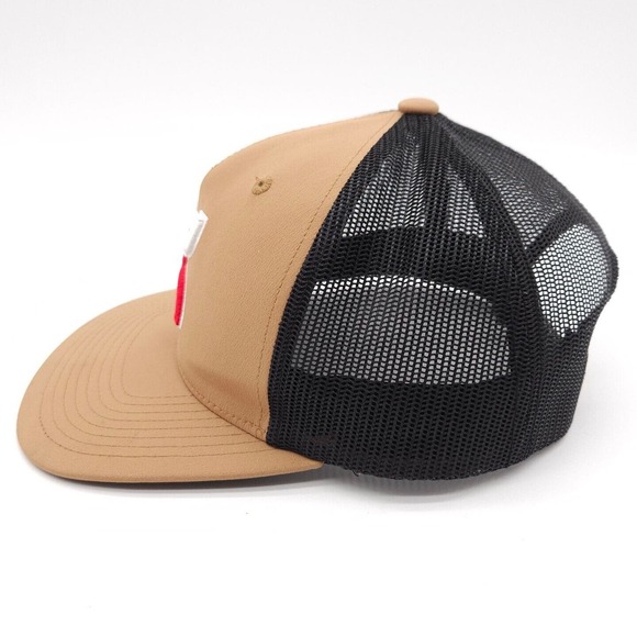 Hooey Snapback Mesh Trucker Hat Boquillas Tan Black Mexican Mexico Flag Logo Cap - Picture 3 of 8